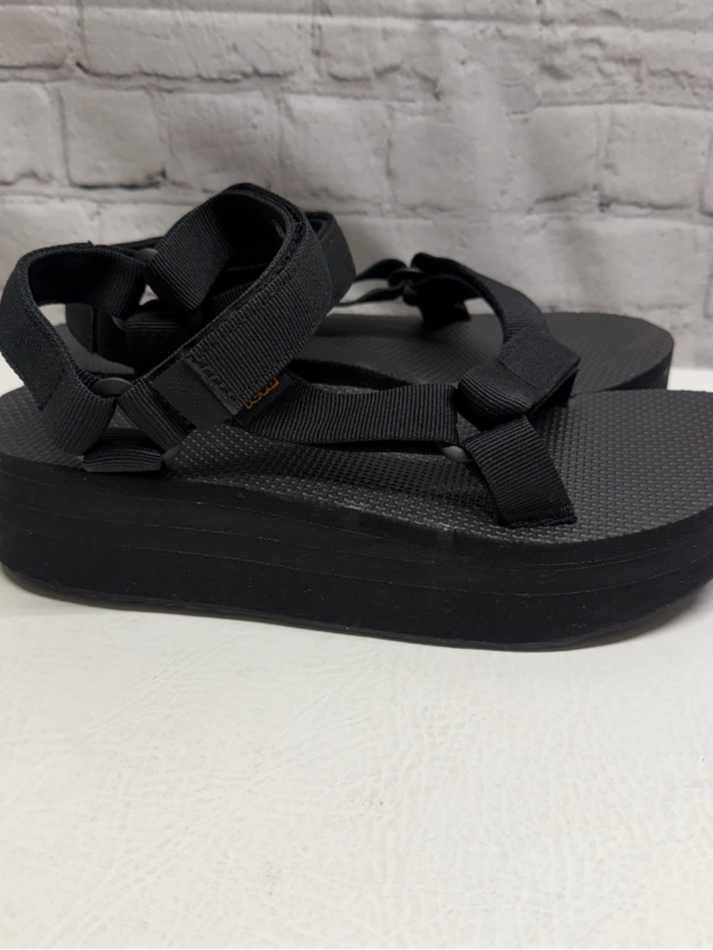 Teva Black Platform Sport Sandals - Picture 7 of 9
